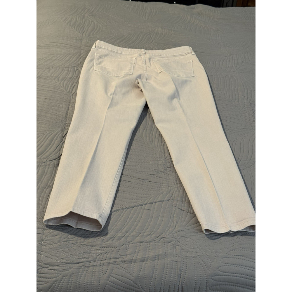NYDJ Lift/Tuck Clarissa Ankle Lightweight Stretch Denim Jeans Beige Women Sz 10 - Picture 10 of 10